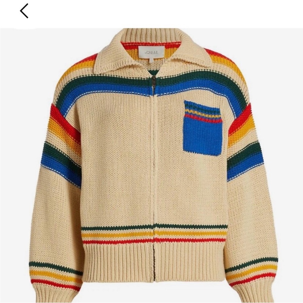 THE GREAT. Multicolor Knit Cardigan
